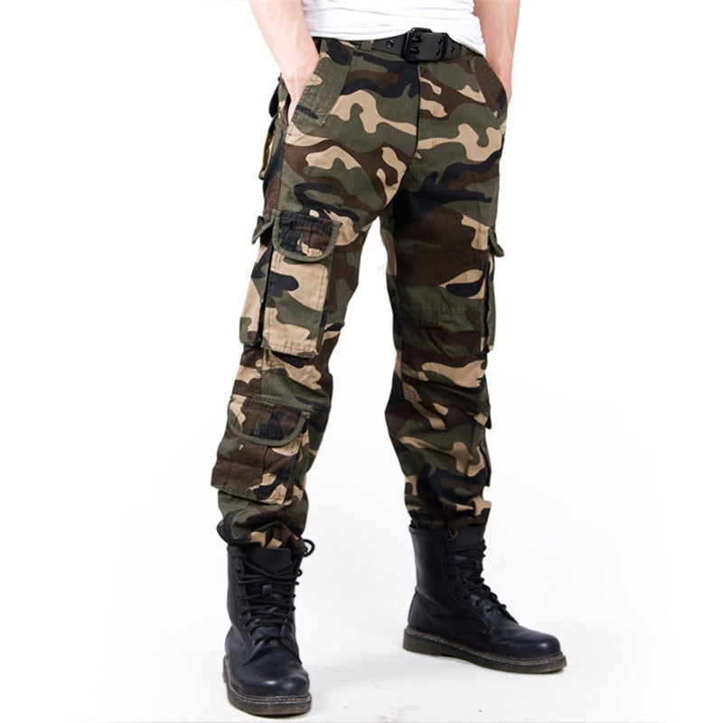 2022 Men's Cargo Pant Baggy Casual Men Tactical Pant Multi Pocket Military Overall